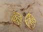 Preview: Blatt Ohrringe goldfarben Laub Baum leaf forrest